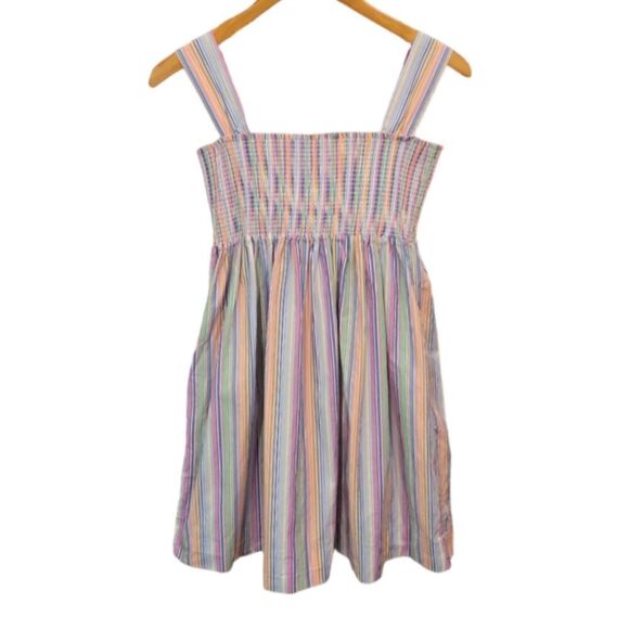 NWOT Ralph Lauren Multi Color Stripe Elastic Smocked Sleeveless Dress 12 - Picture 1 of 10